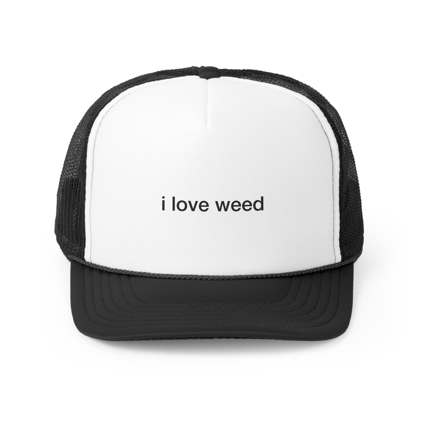 i love weed trucker hat